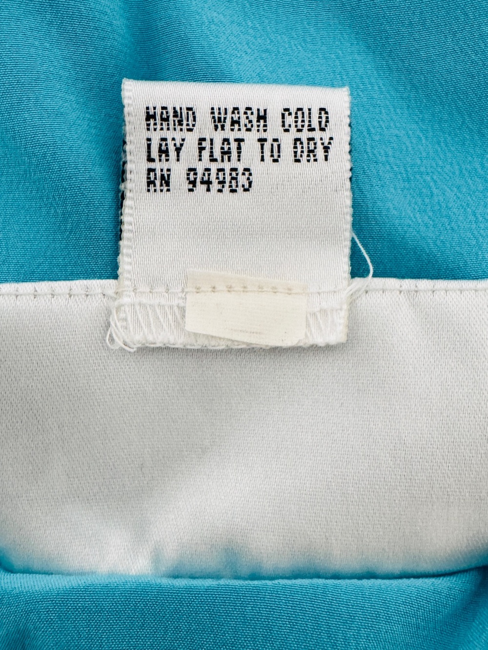 Diane Von Furstenberg Silk Assets Vintage Aqua Tank Top, Size 1X - Picture 6 of 8